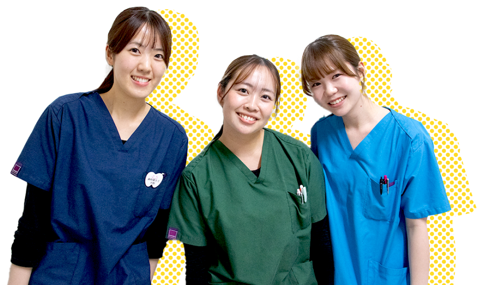 スタッフ3人が並んでいる画像